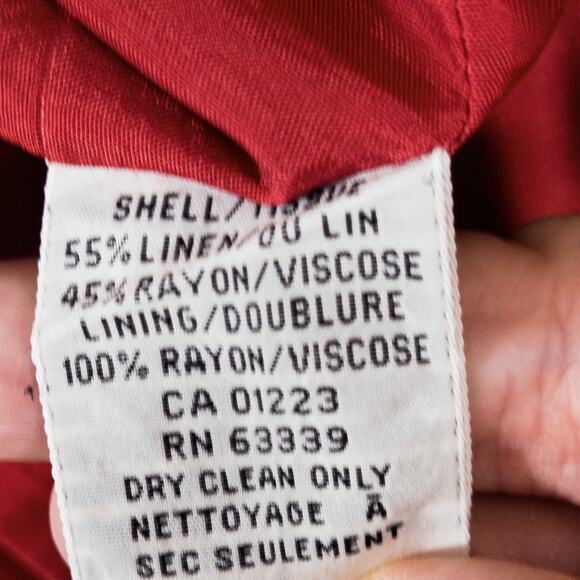 Ports International Women’s Blazer Clueless Preppy Career Chic Pink Linen Sz 6 - Picture 12 of 12